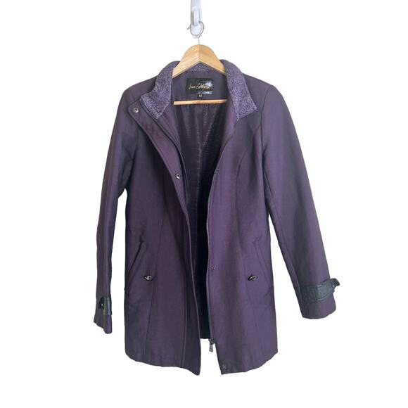 Sam Edelman Women's Plum Purple Medium Length Zip Up Coat Size Medium - Picture 4 of 11